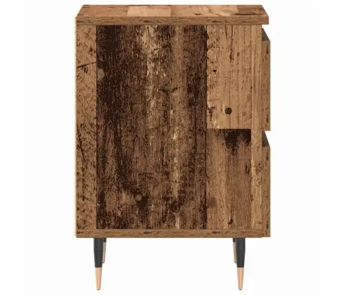 Šalia Lovos Spintelė 2 Pcs Sena Mediena 40 X 35 X 50 Cm