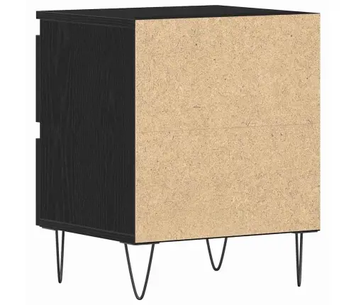 Naktsgaldiņš Melna Ozolu 40X35X50 Cm Inženieru Koks Vidaxl