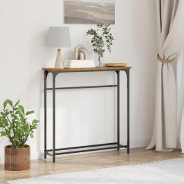 Konsoles Galds Ar Plauktu Vecs Koks 75 X 19.5 X 75 Cm Vidaxl