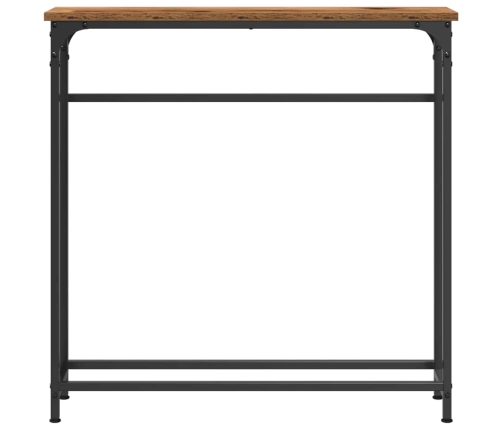 Konsoles Galds No Veca Koka 75X19,5X75 Cm No Inženierkoka Un Tērauda Vidaxl