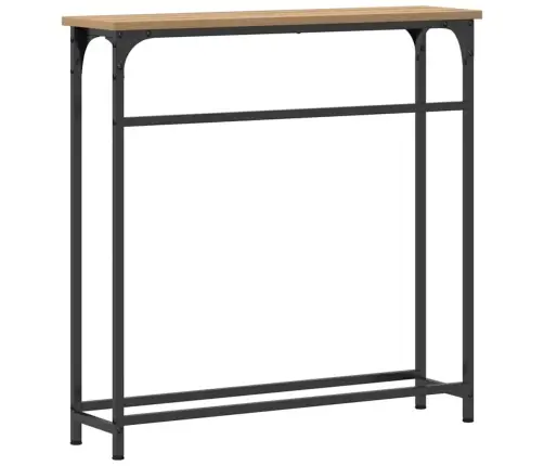 Konsoles Galds Artisan Oak 75X19,5X75 Cm Inženierijas Koks Un Tērauds Vidaxl