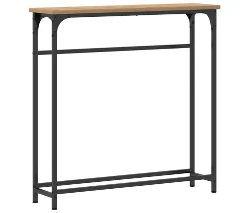 Konsoles Galds Artisan Oak 75X19,5X75 Cm Inženierijas Koks Un Tērauds Vidaxl