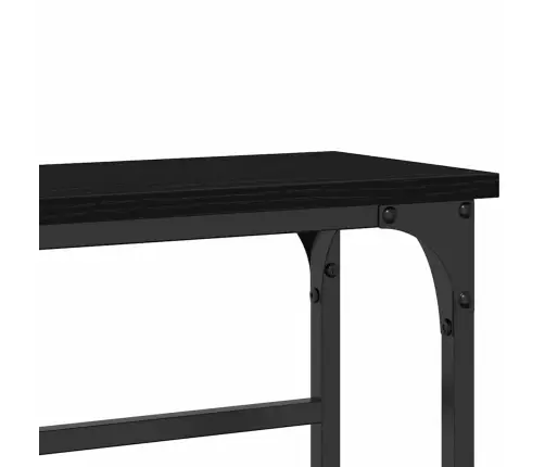 Konsoollaud Riiuliga Must Tamm 75 X 19,5 X 75 Cm Tehispuit