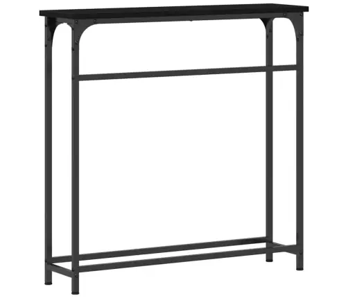 Konsoollaud Riiuliga Must Tamm 75 X 19,5 X 75 Cm Tehispuit