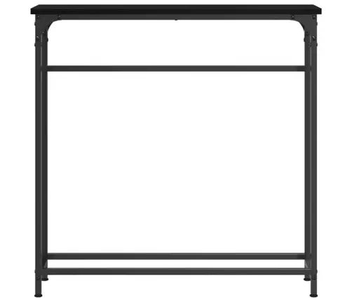 Konsoollaud Riiuliga Must Tamm 75 X 19,5 X 75 Cm Tehispuit