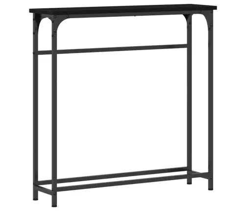 Konsoollaud Riiuliga Must Tamm 75 X 19,5 X 75 Cm Tehispuit