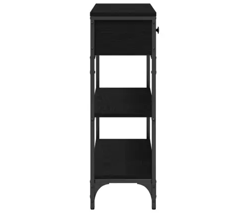 Konsolinis Stalas Su Stalčių Juoda Ąžuolo 72.5 X 25 X 75 Cm