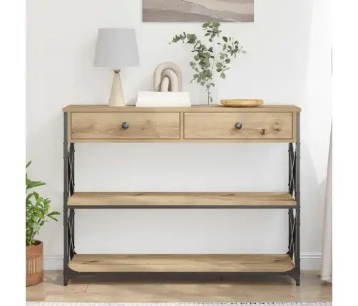 Konsolide Tabel Sahtliga Riiuliga Käsitöötamm 100 X 28 X 75 Cm