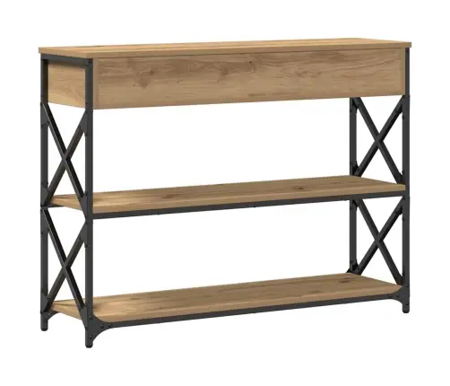 Konsolide Tabel Sahtliga Riiuliga Käsitöötamm 100 X 28 X 75 Cm
