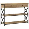 Konsolide Tabel Sahtliga Riiuliga Käsitöötamm 100 X 28 X 75 Cm