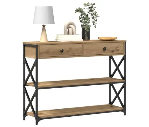Konsolide Tabel Sahtliga Riiuliga Käsitöötamm 100 X 28 X 75 Cm