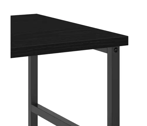 Knygų Lentyna Juoda Ąžuolo 50X33X117,5Cm Apdirbta Mediena