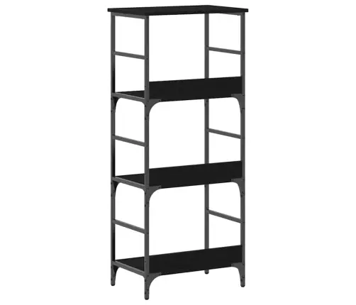 Knygų Lentyna Juoda Ąžuolo 50X33X117,5Cm Apdirbta Mediena