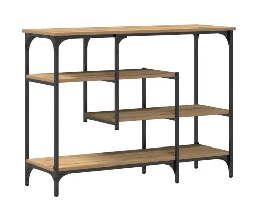 Konsoles Galdiņš Amatnieka Ozols 100X35X75 Cm Inženierijas Koks Un Tērauds Vidaxl