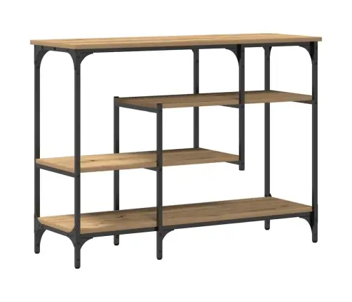 Konsoles Galdiņš Amatnieka Ozols 100X35X75 Cm Inženierijas Koks Un Tērauds Vidaxl