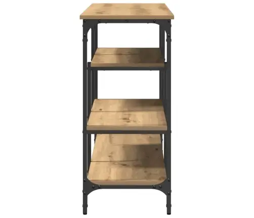 Konsoles Galdiņš Amatnieka Ozols 100X35X75 Cm Inženierijas Koks Un Tērauds Vidaxl