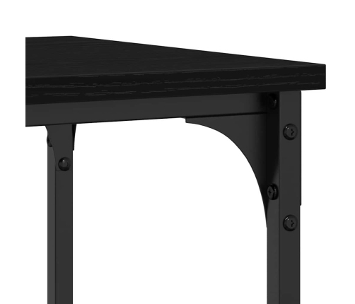 Konsolinis Stalas Su Lentyna Juoda Ąžuolo 100 X 35 X 75 Cm