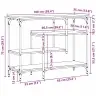 Konsoles Galds Melns Ozols 100X35X75 Cm Inženierijas Koks Un Tērauds Vidaxl
