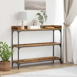 Konsoollaud Riiuliga Ladustamisega Vana Puit 100 X 30 X 80 Cm