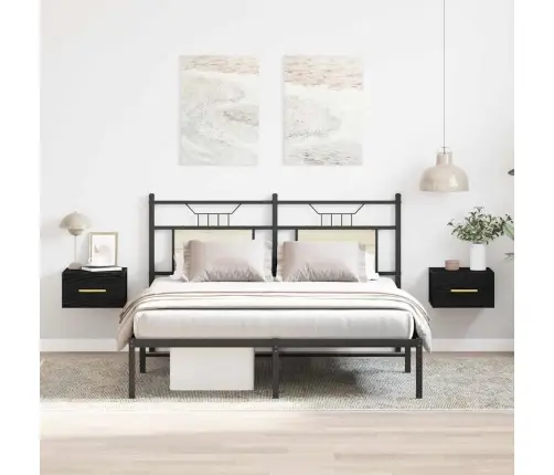 Naktsgaldiņu 2 Gab. Piekārtie Melnā Ozola 35X35X20 Cm Vidaxl