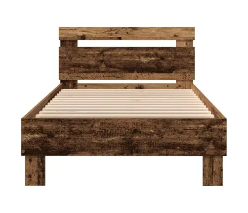 Gultas Rāmis Bez Matrača Ar Led Gaismām Vecs Koks 90X190 Cm Vidaxl