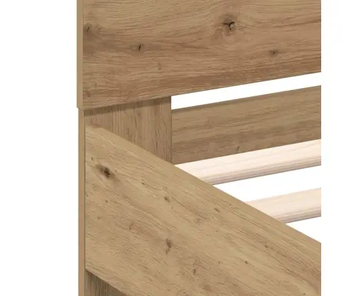 Gultas Rāmis Ar Led Gaismām Artisan Oak 75X190 Cm Inženierijas Koks Vidaxl