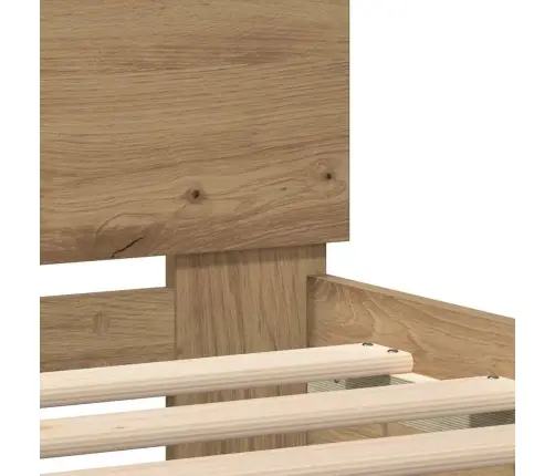 Gultas Rāmis Ar Led Gaismām Artisan Oak 75X190 Cm Inženierijas Koks Vidaxl