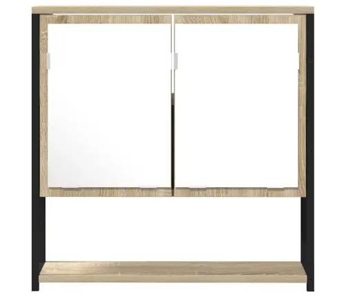 Vannasistabas Spoguļu Skapis Sonoma Ozolkoks 60X16X60 Cm Vidaxl