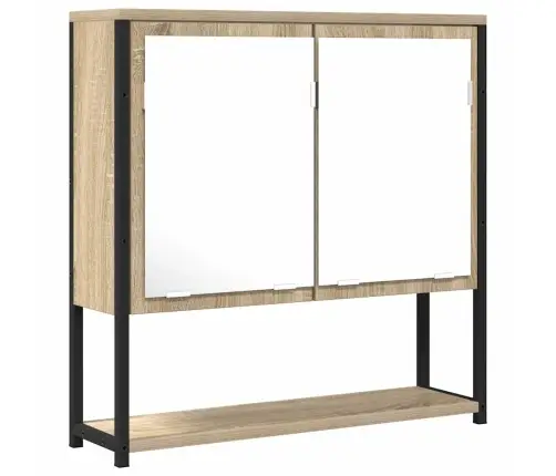 Vannasistabas Spoguļu Skapis Sonoma Ozolkoks 60X16X60 Cm Vidaxl