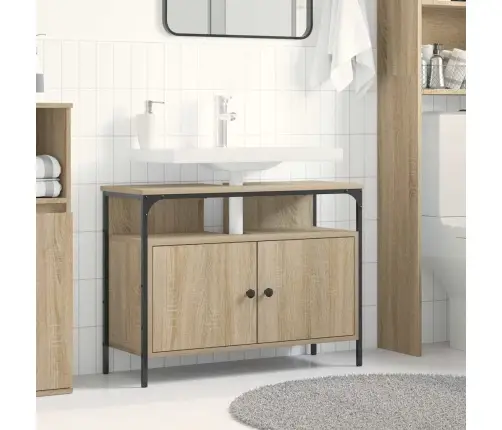 Vonios Kriauklės Spinta Ruda 80 X 30 X 60 Cm Apdirbta Mediena