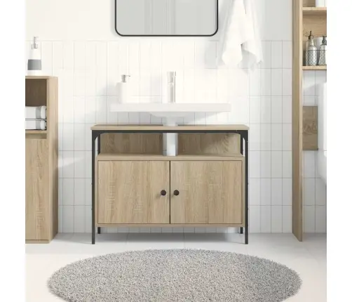 Vonios Kriauklės Spinta Ruda 80 X 30 X 60 Cm Apdirbta Mediena