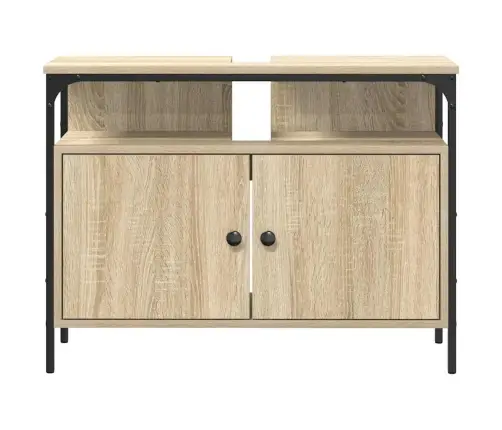 Vonios Kriauklės Spinta Ruda 80 X 30 X 60 Cm Apdirbta Mediena