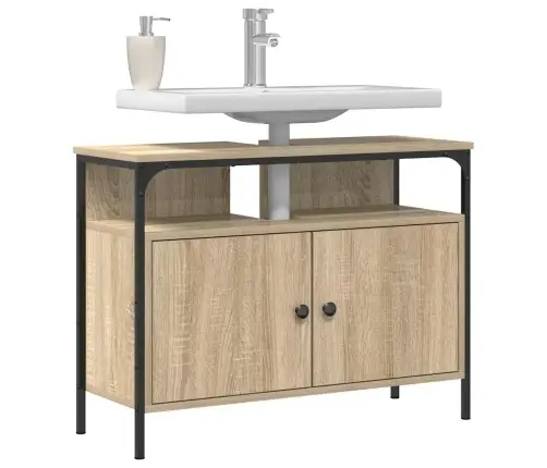 Vonios Kriauklės Spinta Ruda 80 X 30 X 60 Cm Apdirbta Mediena