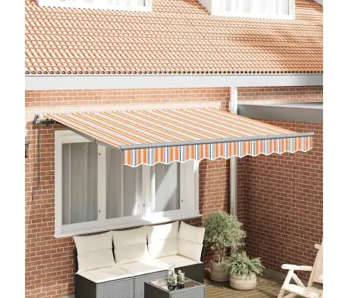 Izvelkams Jumtiņš Dzeltena Un Oranža Un Balta Vidaxl