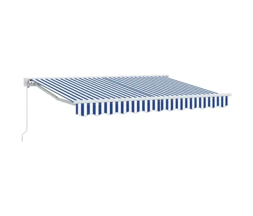 Izvelkams Jumtiņš Zila Un Balta 300 X 200 Cm Vidaxl