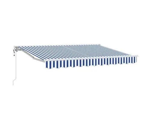 Izvelkams Jumtiņš Zila Un Balta 300 X 200 Cm Vidaxl