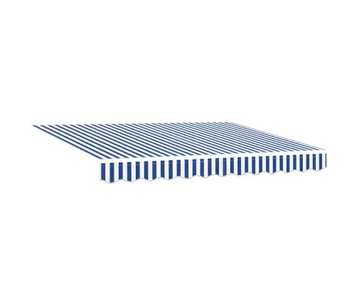 Izvelkams Jumtiņš Zila Un Balta 300 X 200 Cm Vidaxl