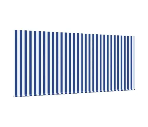 Izvelkams Jumtiņš Zila Un Balta 300 X 200 Cm Vidaxl