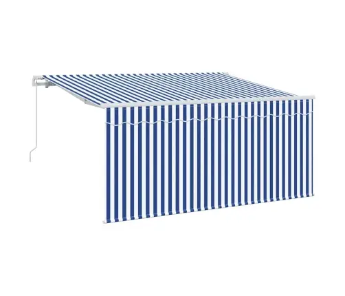 Izvelkams Jumtiņš Zila Un Balta 300 X 200 Cm Vidaxl