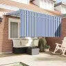 Izvelkams Jumtiņš Zila Un Balta 300 X 200 Cm Vidaxl