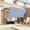 Izvelkams Jumtiņš Zila Un Balta 300 X 200 Cm Vidaxl