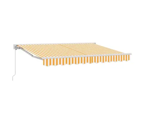 Izvelkams Jumtiņš Dzeltena Un Balta 300 X 200 Cm Vidaxl