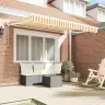Izvelkams Jumtiņš Dzeltena Un Balta 300 X 200 Cm Vidaxl