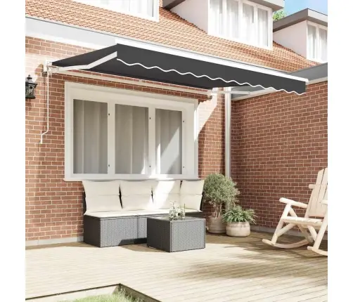 Izvelkams Jumtiņš Antracīts 300 X 200 Cm Poliesters Un Metāls Vidaxl