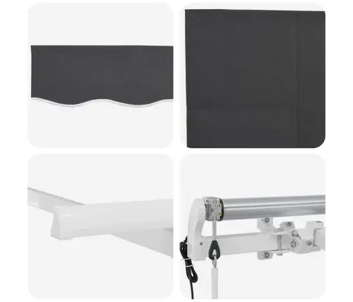 Izvelkams Jumtiņš Antracīts 300 X 200 Cm Audums Vidaxl
