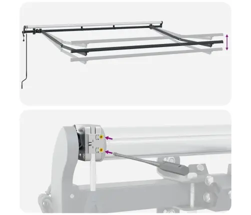 Izvelkams Jumtiņš Antracīts 300 X 200 Cm Audums Vidaxl