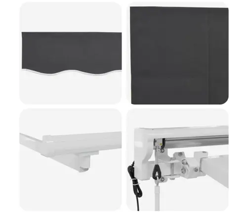 Izvelkams Jumtiņš Antracīts 300 X 200 Cm Vidaxl