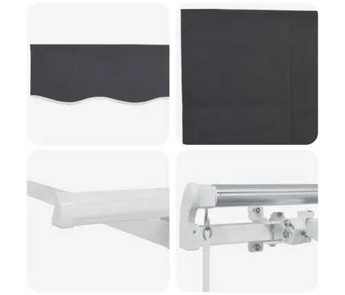 Izvelkams Jumtiņš Antracīts 300 X 200 Cm Audums Vidaxl