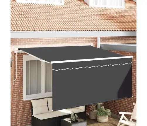 Izvelkams Jumtiņš Antracīts 300 X 200 Cm Audums Vidaxl