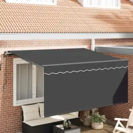 Izvelkams Jumtiņš Antracīts 300 X 200 Cm Audums Vidaxl Izvelkams Jumtiņš Antracīts 300 X 200 Cm Audums Vidaxl